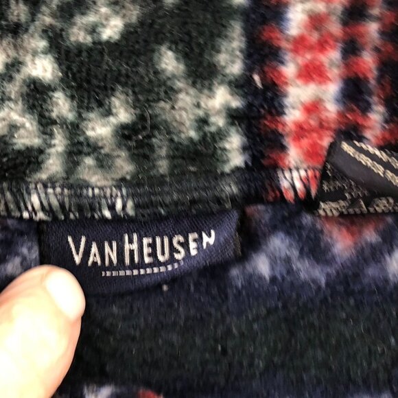 Van Heusen Mens Fleece Jacket Size XL Fleece Pullover Nordic Quarter Zip Cozy - Picture 3 of 11